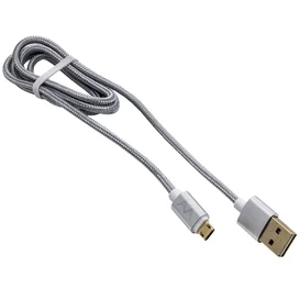 Кабель USB 2.0 - Micro USB (Reverse), AVA, 1м, Silver (AV-C1004) фото