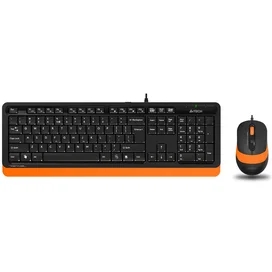 Клавиатура + Мышка проводные USB  A4tech Fstyler F1010, Orange фото