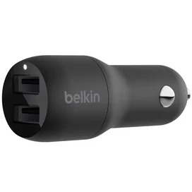 Автомобильное зарядное устройство Belkin, Car Charger 24W Dual USB-A, Black (CCB001BTBK) фото