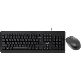 Клавиатура + Мышка проводные USB Genius KM-160, Black фото