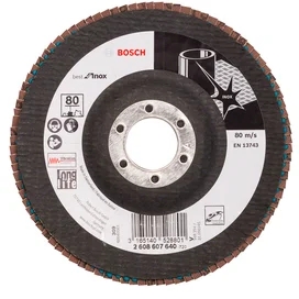 Шлифовальный круг Bosch лепестковый X581 BEST FOR INOX,125 мм, K80 (2608607640) фото