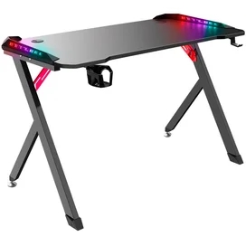 Игровой компьютерный стол Defender Spirit RGB, Black/Red (64389) фото
