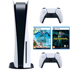 Игровая консоль Sony PS5 + Джойстик PS5 Dualsense White + Horizon Forbidden West PS5 + Returnal PS5 фото