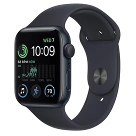 Смарт часы Apple Watch SE 2022, 44mm Midnight Aluminium Case with Midnight Sport Band (MNK03GK/A) фото