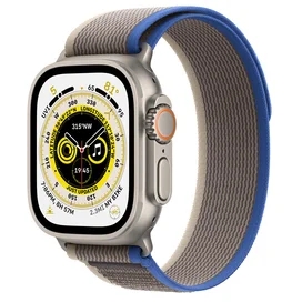Смарт часы Apple Watch Ultra, 49mm Titanium Case with Blue/Gray Trail Loop - S/M (MNHL3GK/A) фото