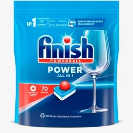 Таблетки для посудомоечных машин FINISH POWER 70шт фото