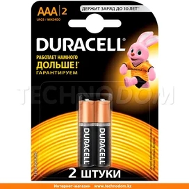 Батарейка AAA 2шт Duracell Basic (LR03/MN2400/2AАА) фото