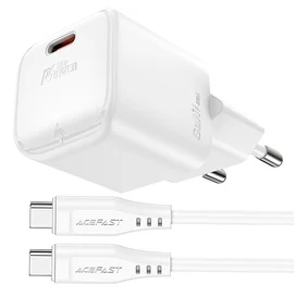 Адаптер питания ACEFAST, 1*USB-C, mini PD20W GaN, white (A73wt - ACEFAST) фото