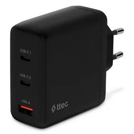 Адаптер питания ttec Trio GAN 120W PD 2 USB-C+USB-A,Black (2SCG04S) фото