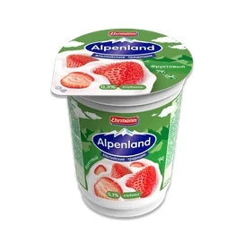 Йогурт Alpenland клубника 0.3% 320 г фото