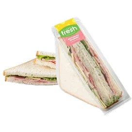Клаб-сэндвич Airba Fresh с ветчиной и сыром 180 г фото