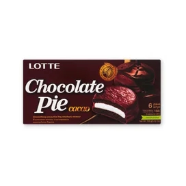 Печенье Лотте Chocolate Pie Cacao бисквит с мягкой начинкой 168 г фото