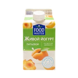 Йогурт FoodMaster питьевой Живой абрикос 2% 450 мл фото