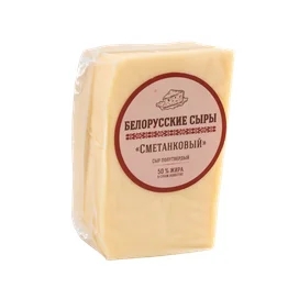 Сыр Белорусские сыры сметанковый полутвердый 50% кг фото