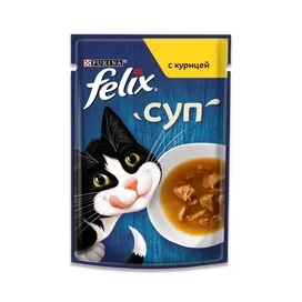 Корм влажный Felix суп с курицей для кошек 48 г фото