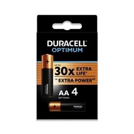 Батарейка Duracell Optimum 1.5V LR6/AA 4 шт фото