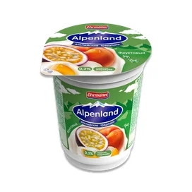 Йогурт Alpenland персик, маракуйя 0.3% 320 г фото