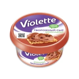 Сыр Violette творожный шоколадный 70% 140 г фото
