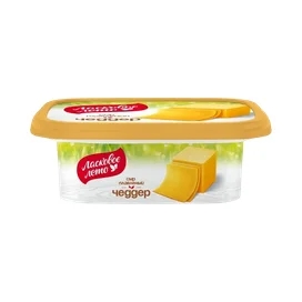 Сыр плавленый Ласковое лето со вкусом и ароматом сыра Чеддер 45% 170 г фото