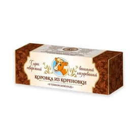 Сырок Коровка из Кореновки творожный глазированный ванильный в тёмном шоколаде 50 г фото