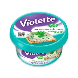 Сыр Violette творожный с зеленью 70% 140 г фото