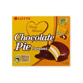 Печенье Лотте Chocolate Pie Banana бисквит с мягкой начинкой 336 г фото