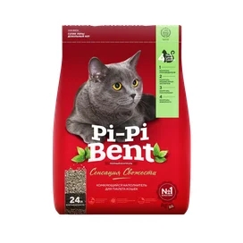 Наполнитель Pi-Pi Bent для кошачьего туалета комкующийся Сенсация свежести 24 л фото