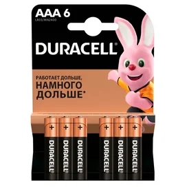 Батарейка Duracell AAA 6шт Basic фото