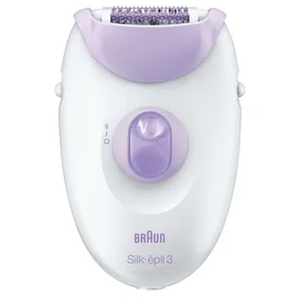 Эпилятор Braun Silk-épil 3 3-170, для сухой эпиляции, с подсветкой SmartLight, белый фото