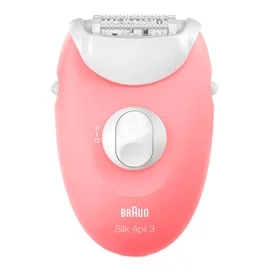 Эпилятор Braun Silk-épil 3 3-176, для сухой эпиляции, с подсветкой SmartLight, розовый фото