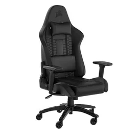 Игровое компьютерное кресло Corsair TC100 Leather, Black (CF-9010050-WW) фото