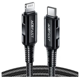 Кабель ACEFAST, USB-C to Lightning aluminum alloy charging data cable(1.8m), black (C4-01 - ACEFAST) фото