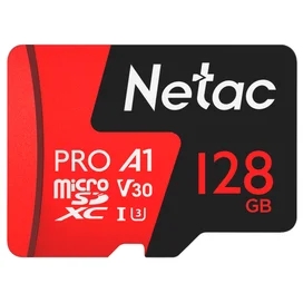 MicroSD 128GB Netac P500 Extreme Pro Жады картасы 100MB/s Class 10, + SD Adapter фото