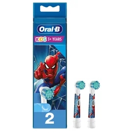 Насадки Oral-B Kids "Человек Паук" для детской электрической зубной щетки, 2 шт., для бережного удаления налета фото