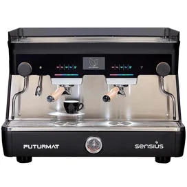 Профессиональная 2-х группная кофе машина Quality Espresso Futurmat Sensius 25 ELE черная фото