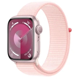 Смарт Часы Apple Watch Series 9, 41mm Pink Aluminium Case with Light Pink Sport Loop (MR953) фото