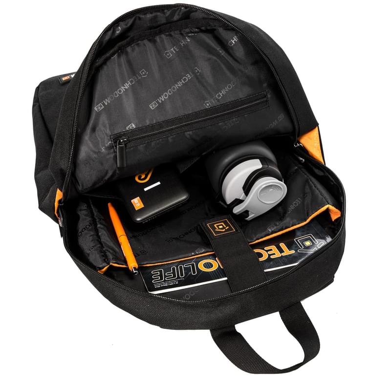 Рюкзак для ноутбука 15.6" Technodom, TD-001, Black/Orange (TD-001B) - фото #4