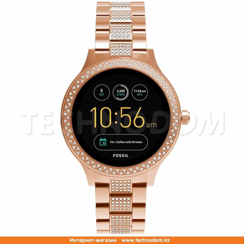 Смарт часы Fossil Gen 3 - Q Venture Rose Gold-Tone Stainless Steel with Stones - фото #0