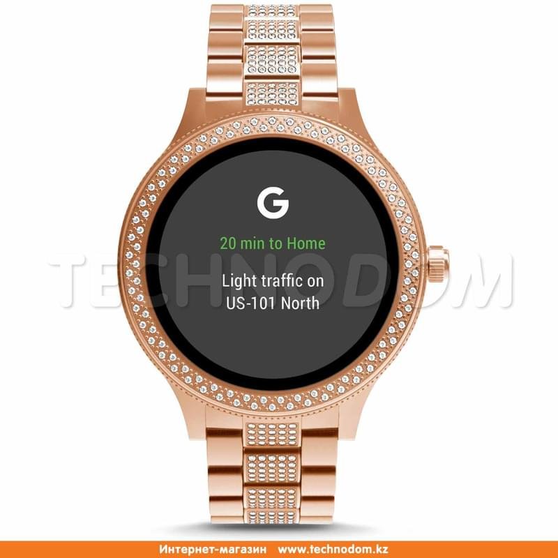 Смарт часы Fossil Gen 3 - Q Venture Rose Gold-Tone Stainless Steel with Stones - фото #4