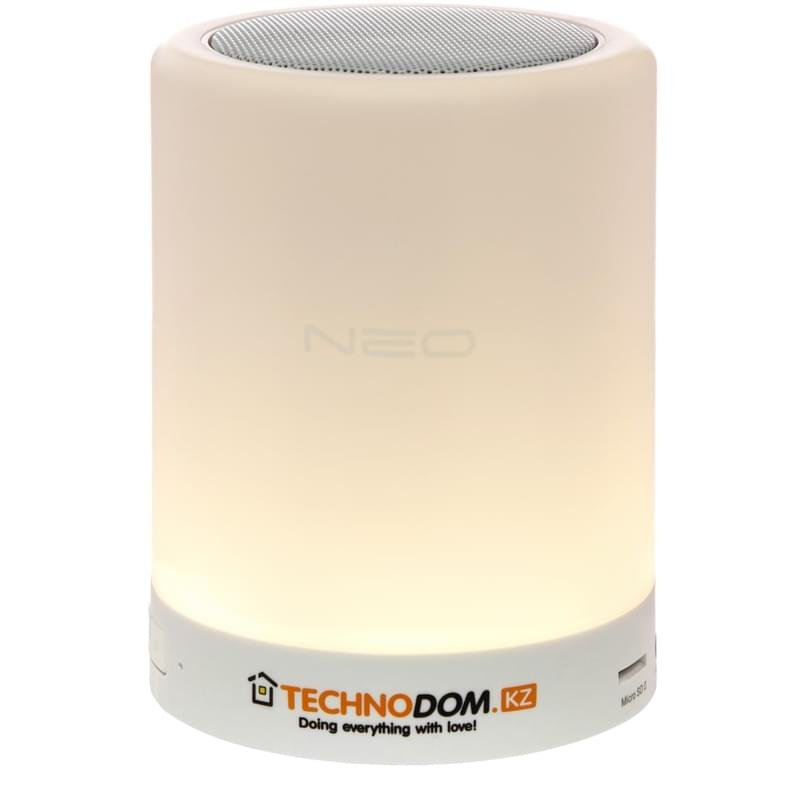 Колонка Bluetooth Neo с встроенной лампой, White (M12007) - фото #0