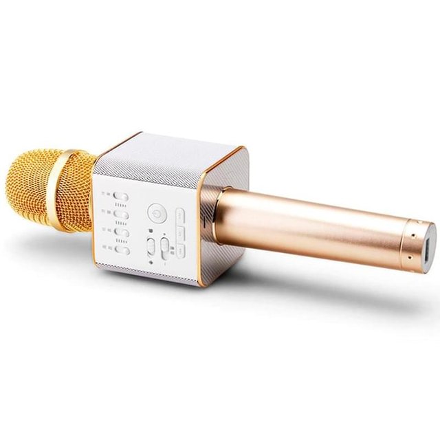 Микрофон беспроводной Sound Wave Bluetooth Q9, Gold - фото #1