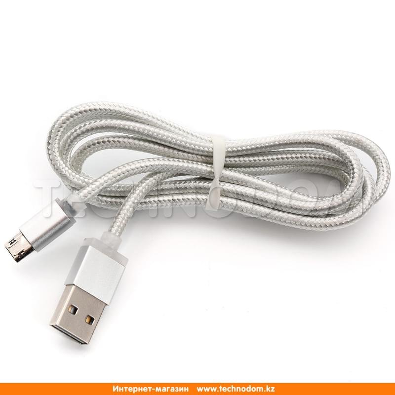 Кабель USB 2.0 - Micro USB (Reverse), TD Basics, 1м, Silver (TB-C1004) - фото #0