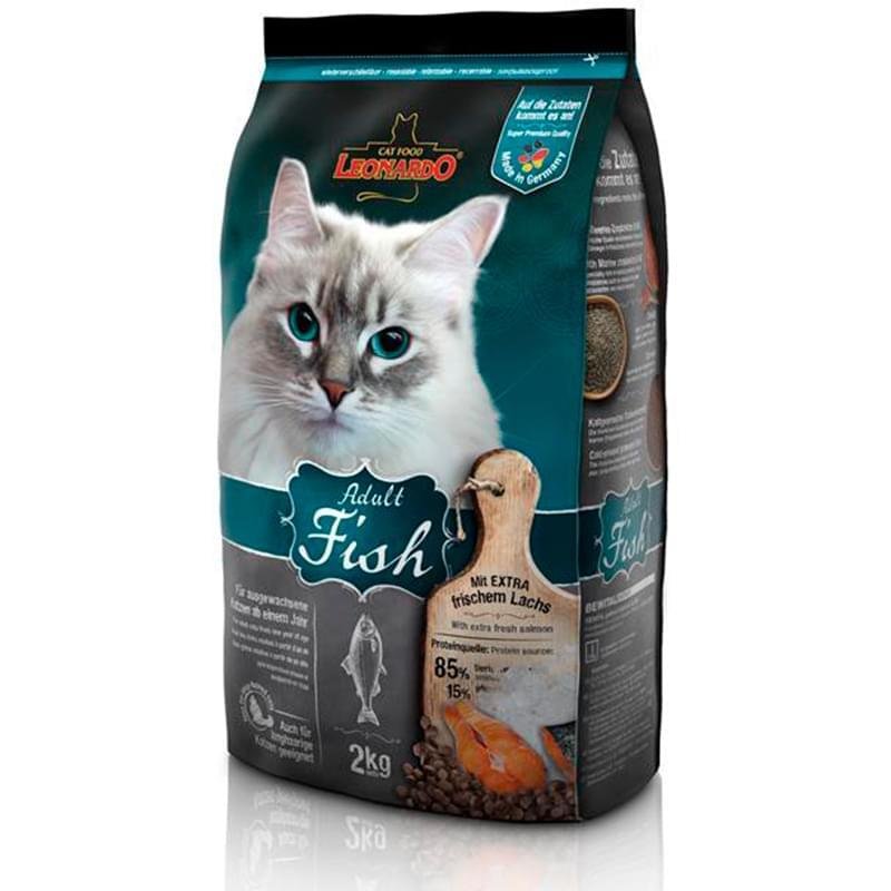 Сухой корм Leonardo Sensitive Adult Fish&Rice для чувствительных кошек, с рыбой и рисом 2 кг - фото #0