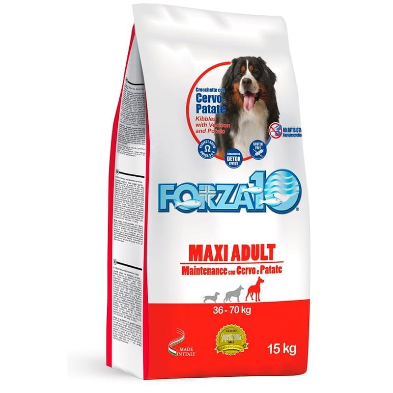 Сухой корм Forza10 Maxi Adult Maintenance для собак крупных пород, с олениной и картофелем 15 кг - фото #0