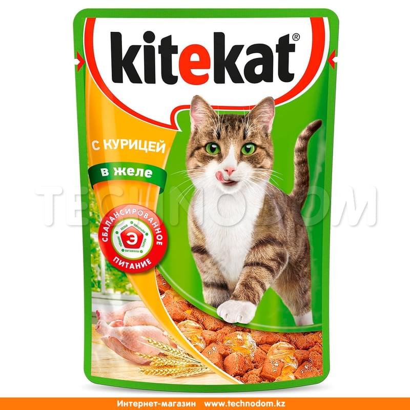 Влажный корм Kitekat для кошек, курица в соусе 85 г - фото #0