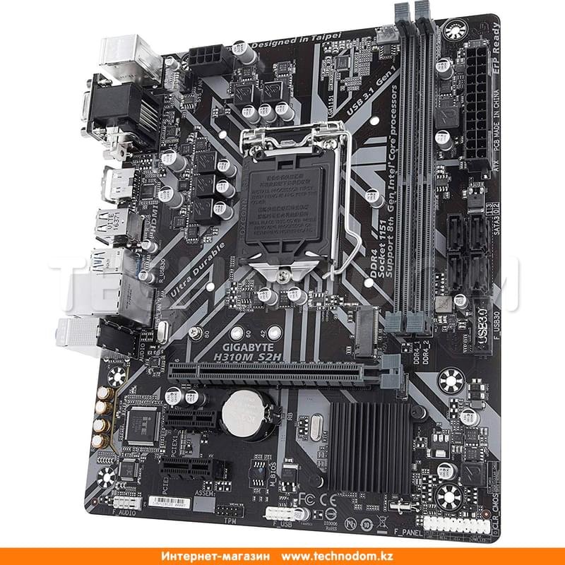 Материнская плата Gigabyte H310M S2H LGA1151 2DDR4 PCI-E 1x16 2x1 (HDMI+DP+VGA) mATX - фото #1
