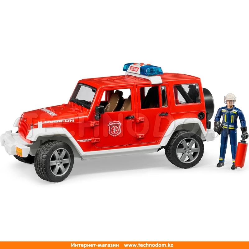 Внедорожник «Jeep Wrangler Unlimited Rubicon» пожарная с фигуркой - фото #0