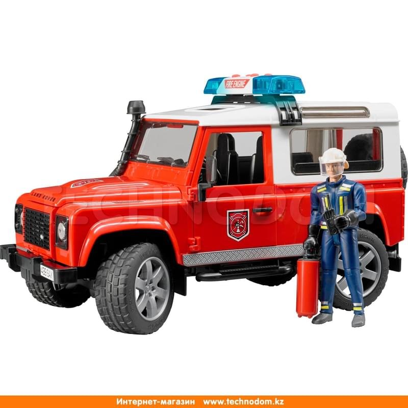 Внедорожник «Land Rover Defender Station Wagon» пожарная с фигуркой - фото #0