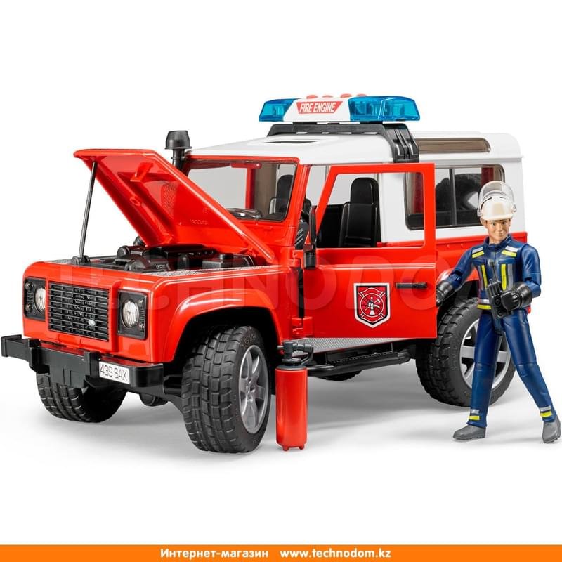 Внедорожник «Land Rover Defender Station Wagon» пожарная с фигуркой - фото #1