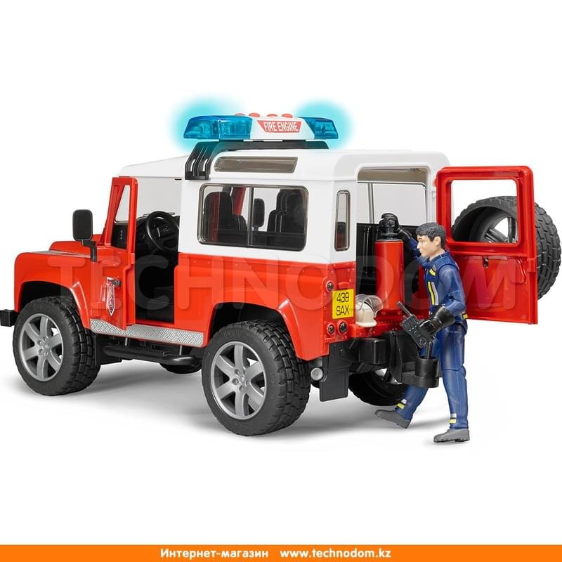 Внедорожник «Land Rover Defender Station Wagon» пожарная с фигуркой - фото #2
